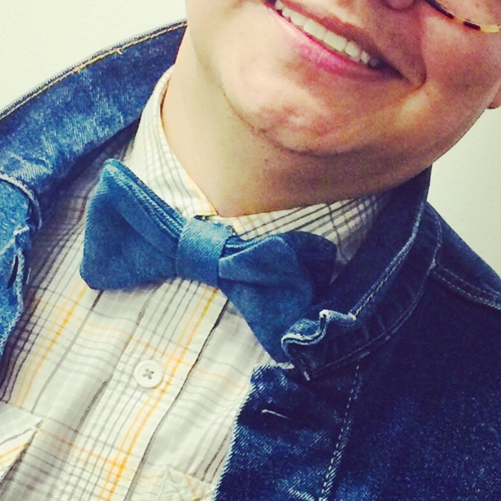 Denim Bow tie